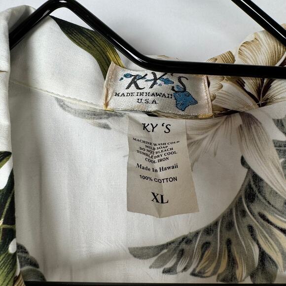 Hawaiian White Orchid Hawaii Shirt Women's XL Island Tropical - Picture 2 of 9